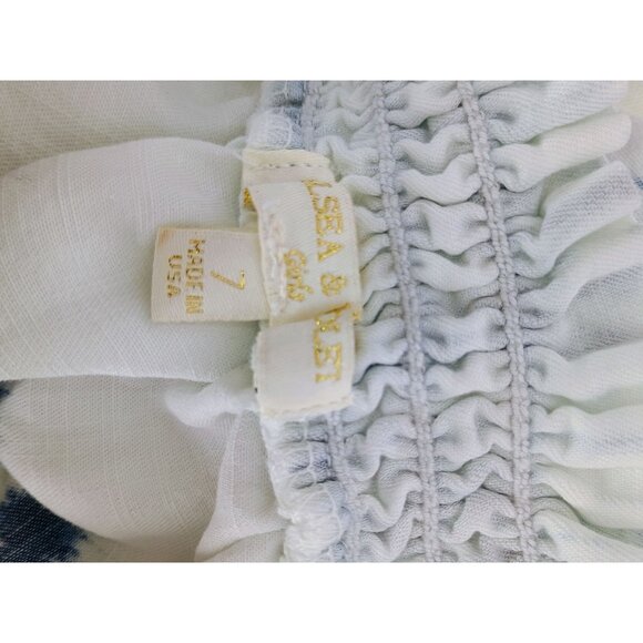 Tie-Dye White‎ & Blue Sleeveless Top And Elastic Waist Shorts Set Girls  Size 8 - Picture 10 of 10